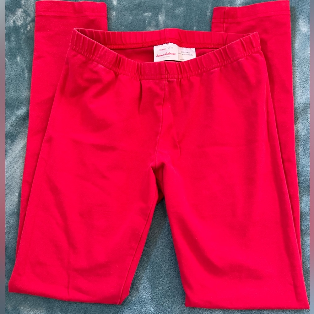Red Hanna Anderson size 150 girls leggings. Excellent used condition.